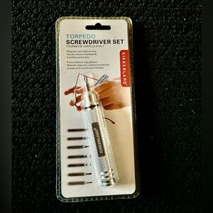 Kikkerland Silver Torpedo Screwdriver Set